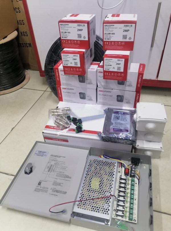 Hikvision 8 1080P FULL HD 2MP CCTV Cameras Complete System Kit with 100m RG59