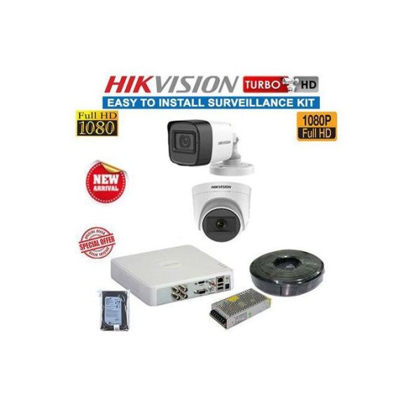 Hikvision 2 CCTV 1080P Smart Hybrid With 50m Cable