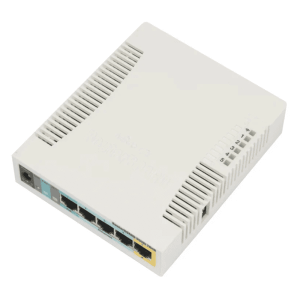 MikroTik RB951Ui-2HnD 2.4GHz AP with five Ethernet ports and PoE | Vestek ICT